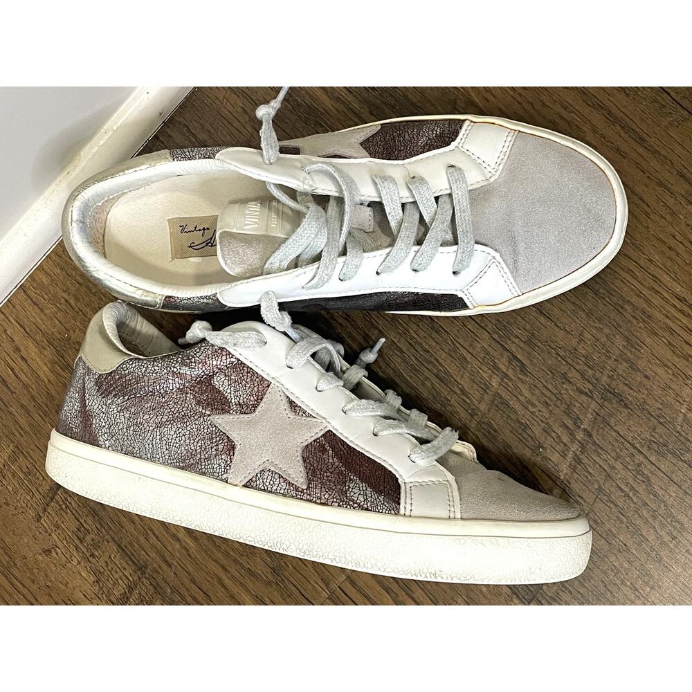 Vintage Havana Currie Metallic Bronze Mix Star Sneakers Women's Size 7